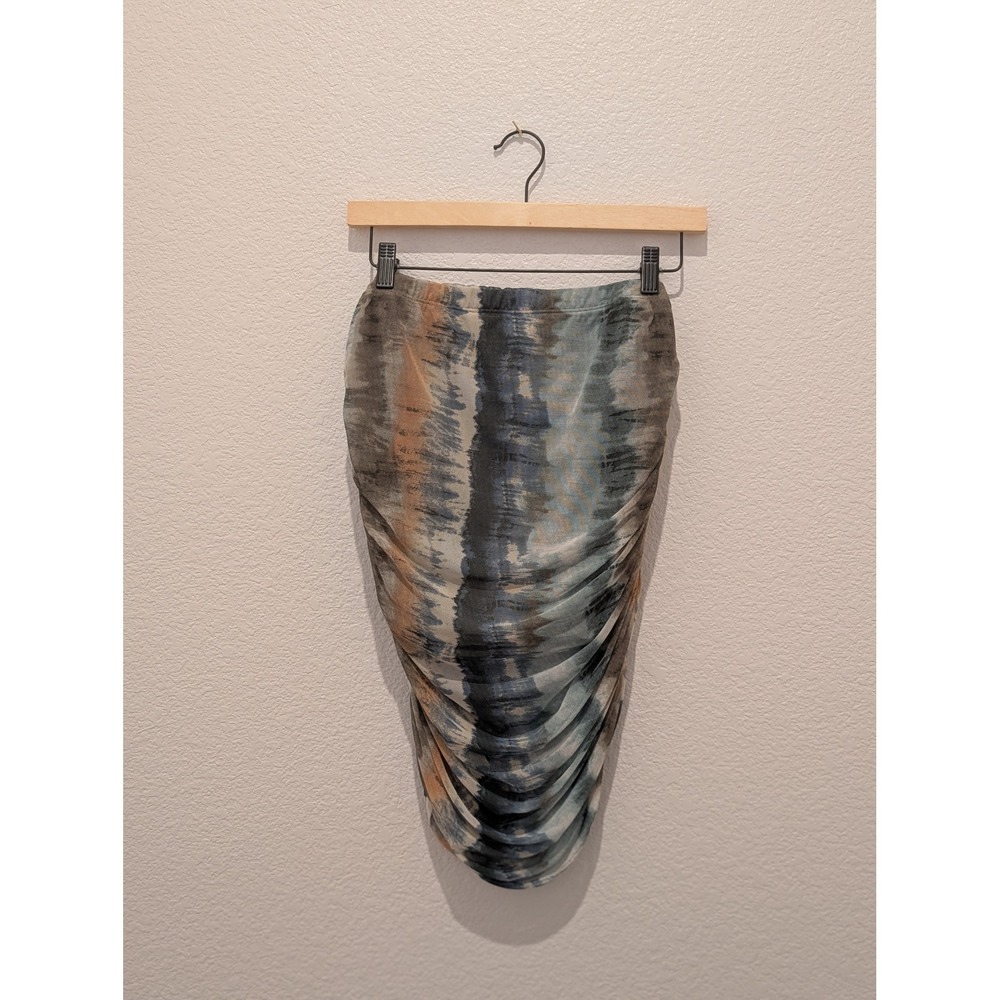 Free Press Mesh Draped Midi Skirt